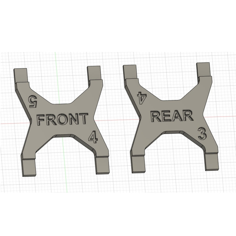 Mugen Seiki MTC2R Caster Gauges Front B0558B & Rear B0558C